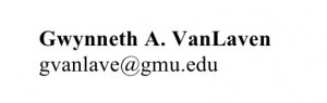 Contact Gwynneth VanLaven by emailing to this address...